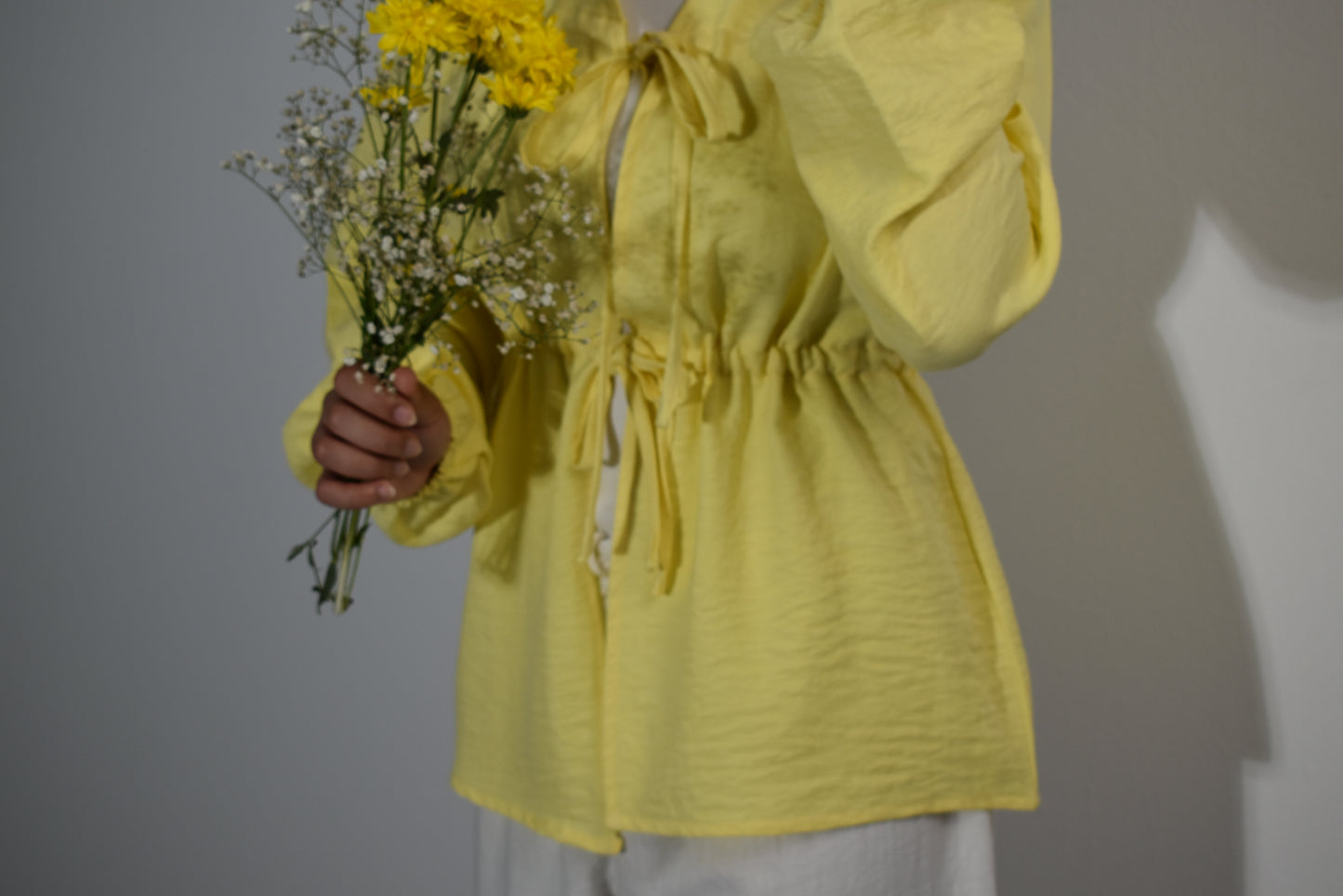 Butter Yellow Tie Top